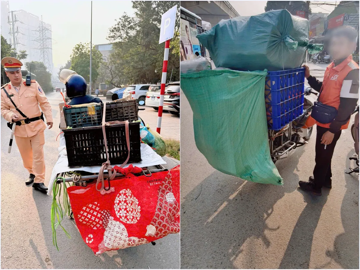 Hà Nội: CSGT xử phạt hàng chục trường hợp che, dán biển số và sử dụng điện thoại khi điều khiển phương tiện - Ảnh 5.