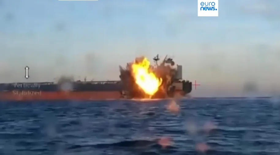 Ukraine tấn công giàn khoan dầu của Nga ở Biển Caspi- Ảnh 1. Ukraine tấn công giàn khoan dầu của Nga ở Biển Caspi- Ảnh 1.