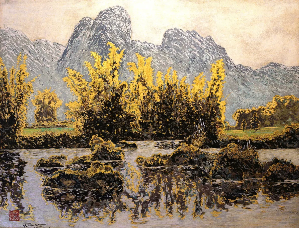 Trưng b&agrave;y 44 bức sơn m&agrave;i đặc sắc ch&agrave;o mừng Đại hội Đảng - Ảnh 5.