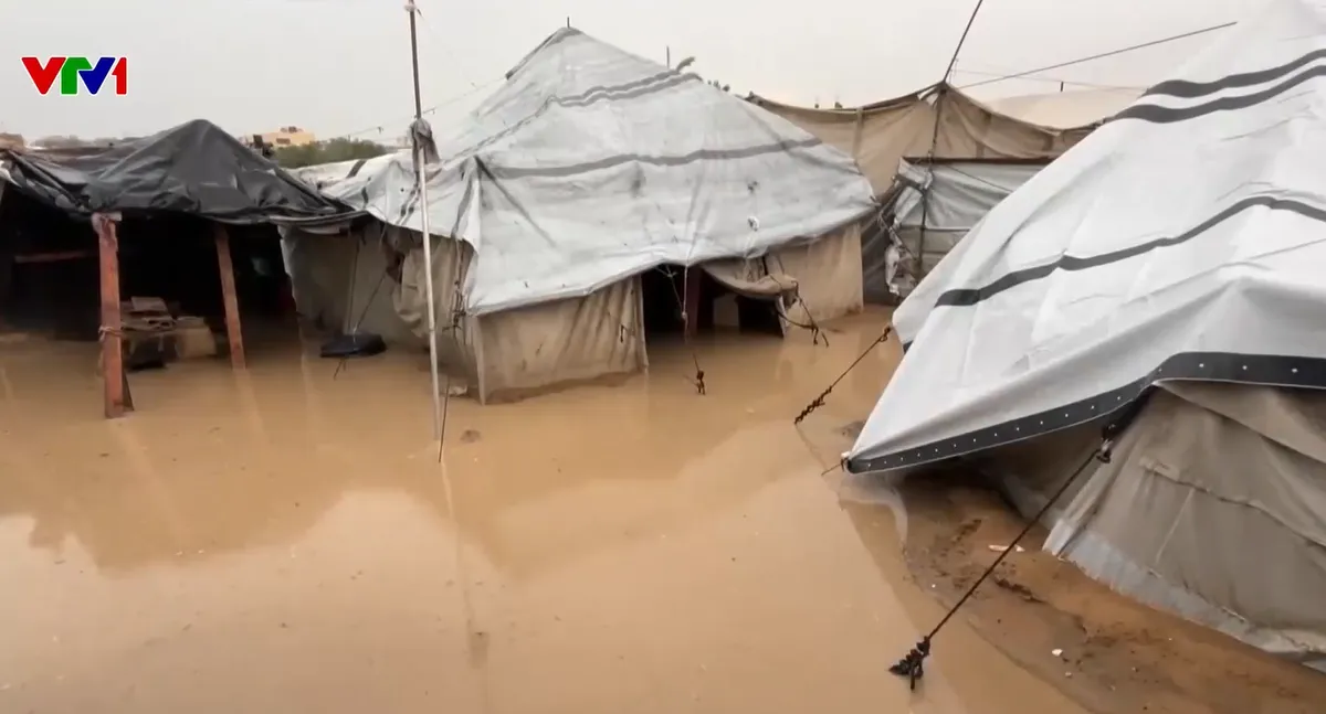Người d&acirc;n Gaza chật vật do ngập lụt nghi&ecirc;m trọng- Ảnh 1.