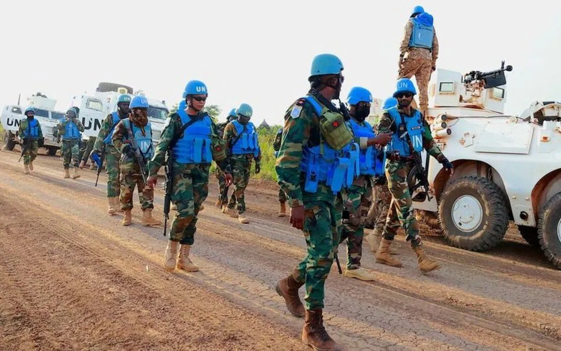 Binh sĩ gìn giữ hòa bình Liên hợp quốc tuần tra tại Abyei, Sudan (Ảnh: UNISFA)