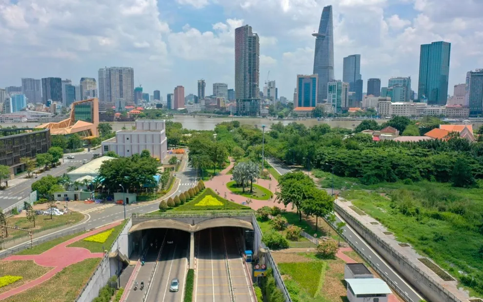 Hầm vượt sông Sài Gòn. Ảnh: CSGT cung cấp.