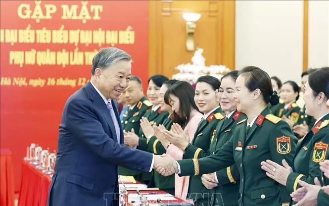 Tổng Bí thư Tô Lâm và các đại biểu. Ảnh: Thống Nhất/TTXVN