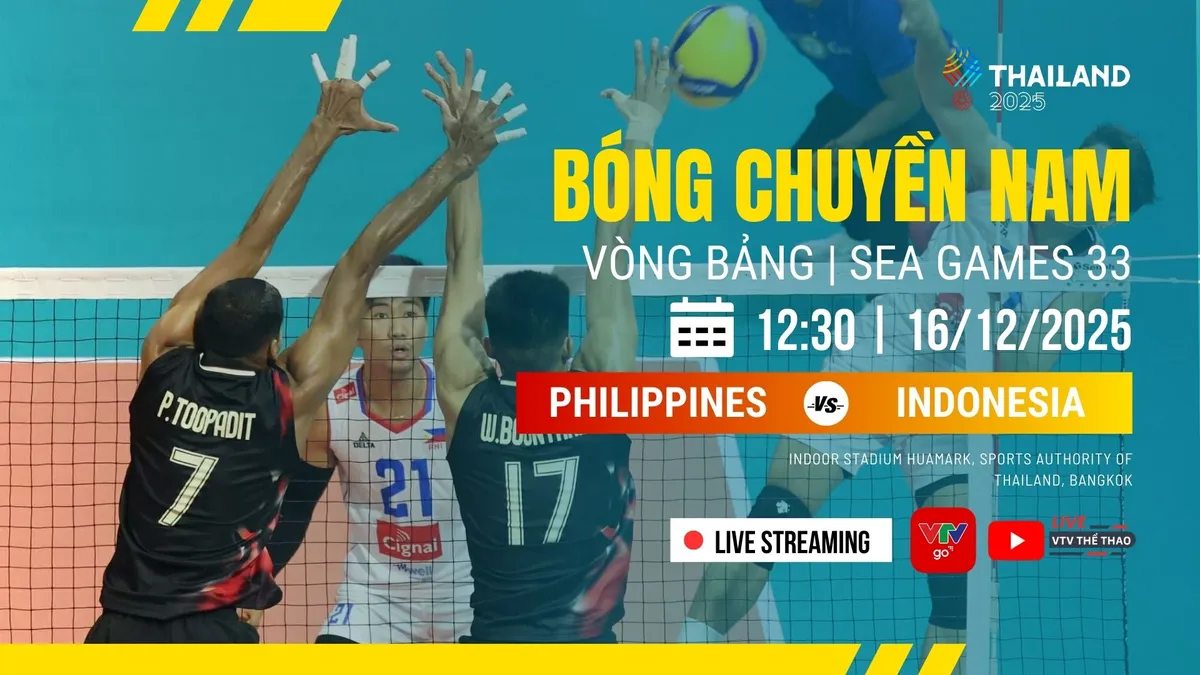 Lịch thi đấu v&agrave; trực tiếp b&oacute;ng chuyền nam SEA Games 33 h&ocirc;m nay tr&ecirc;n VTV: Tuyển Việt Nam chạm tr&aacute;n Th&aacute;i Lan   - Ảnh 2.
