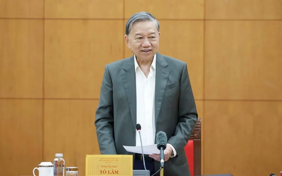 Tổng Bí thư Tô Lâm phát biểu. (Ảnh: TTXVN)