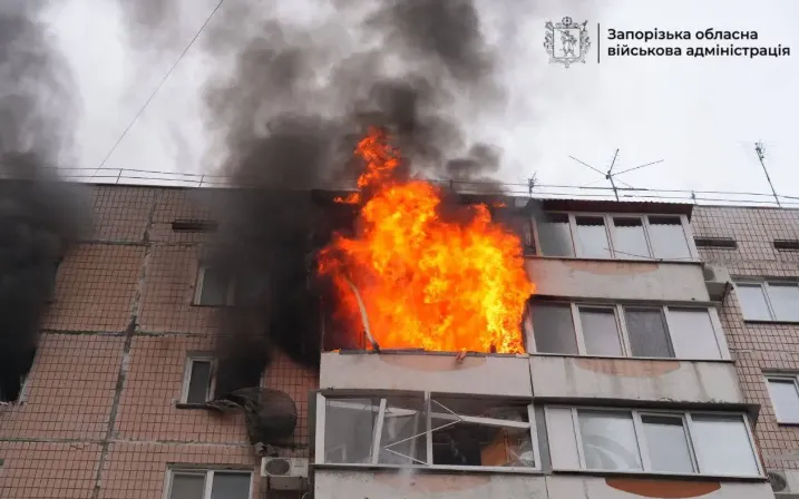 Nga không kích thành phố Zaporizhzhia, Ukraine, ngày 17/12/2025 (Ảnh: Cơ quan hành chính quân sự khu vực Zaporizhzhia/Telegram)