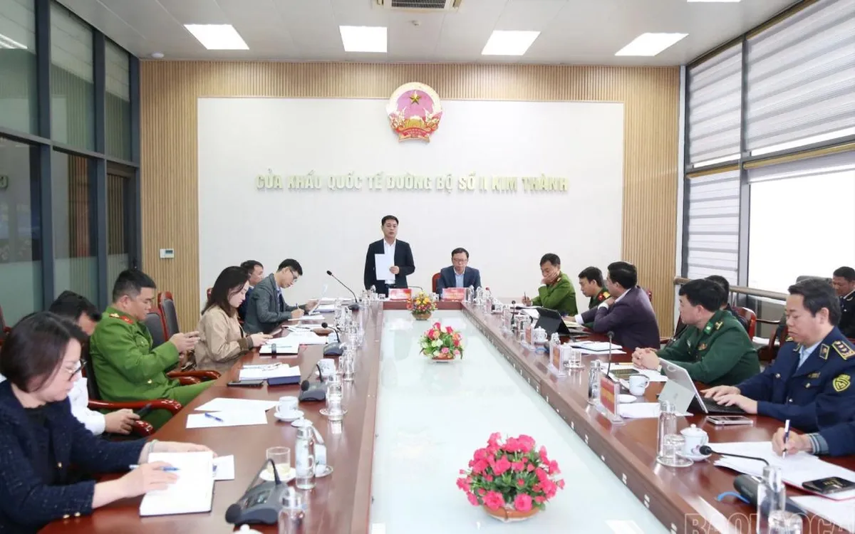 Quang cảnh buổi làm việc. Ảnh: Báo Lào Cai