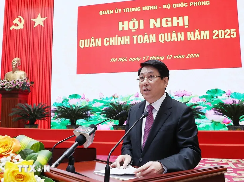 Chủ tịch nước: Triển khai c&aacute;c giải ph&aacute;p x&acirc;y nền quốc ph&ograve;ng to&agrave;n d&acirc;n vững mạnh - Ảnh 4.