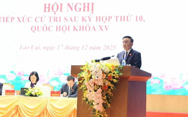 Ủy viên Bộ Chính trị, Thường trực Ban Bí thư Trần Cẩm Tú phát biểu - Ảnh: VGP