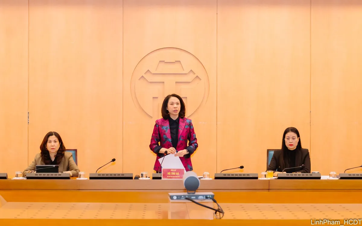 Phó Chủ tịch UBND thành phố Hà Nội Vũ Thu Hà chủ trì cuộc họp