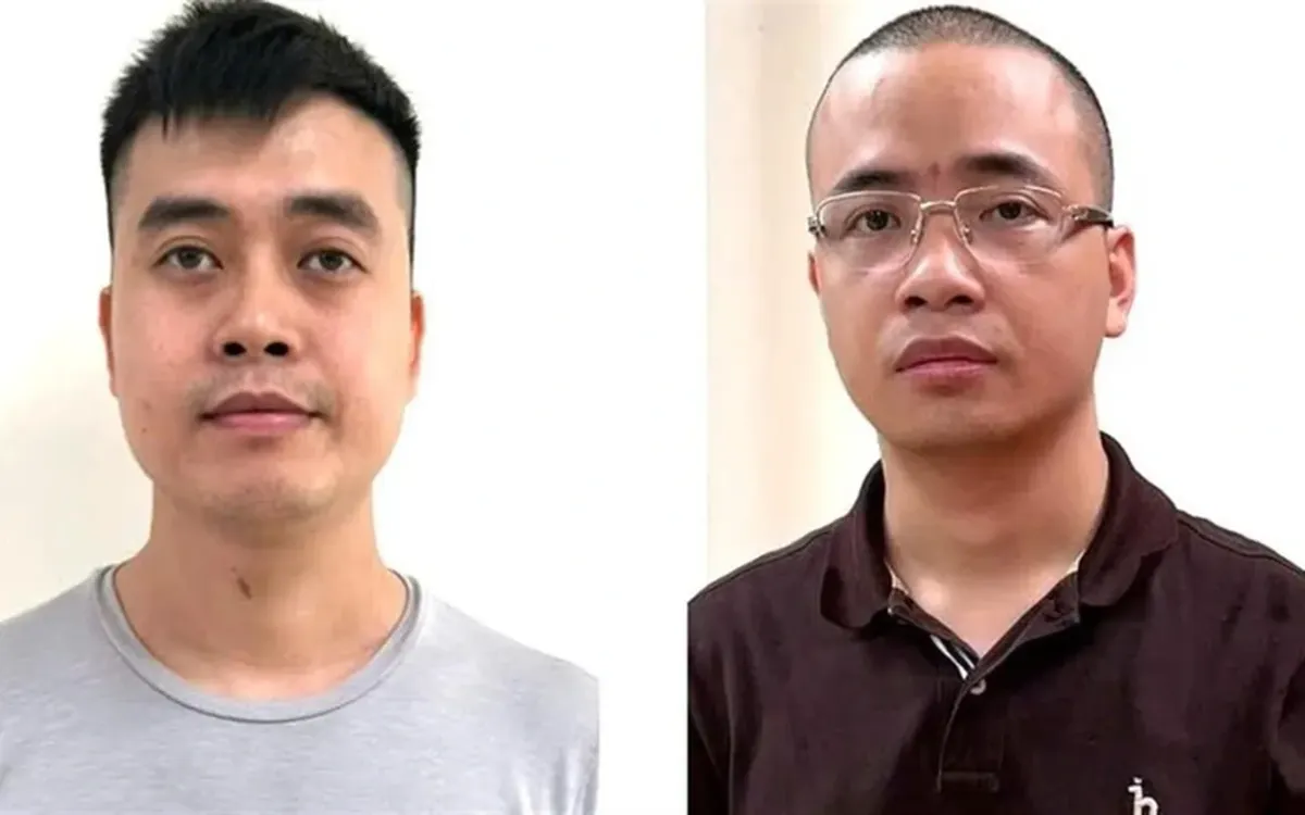 Bị can Hoàng Quang Thịnh (trái) và La Khắc Minh (Ảnh: Bộ Công an).

