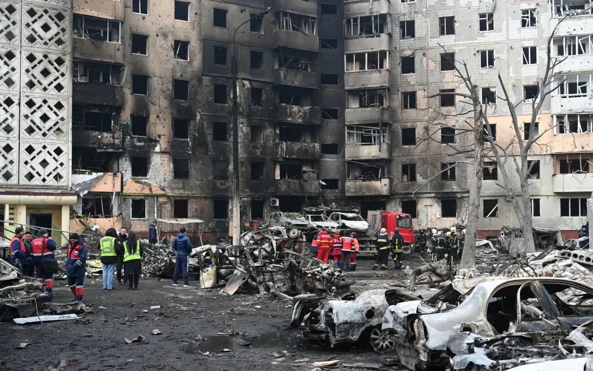 Lực lượng Nga không kích thành phố Ternopil, Ukraine ngày 19/11/2025 (Ảnh: AFP)