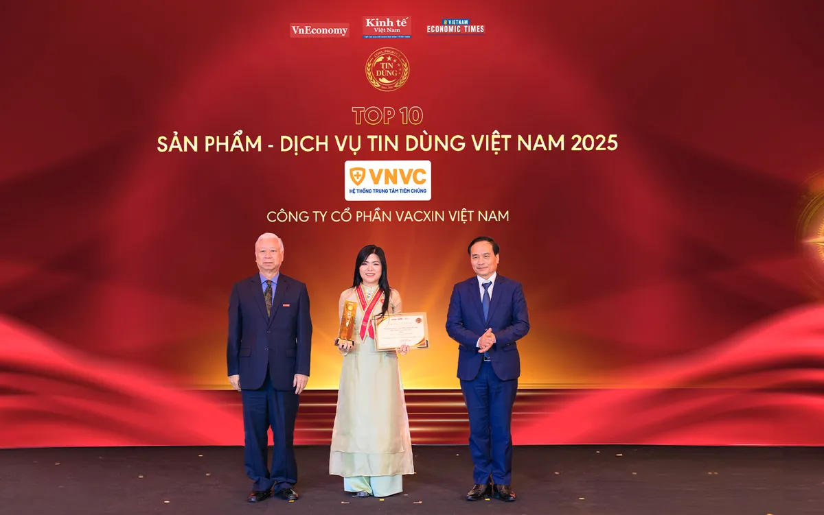 VNVC v&agrave;o top 10 Sản phẩm - Dịch vụ tin d&ugrave;ng 2025- Ảnh 1.