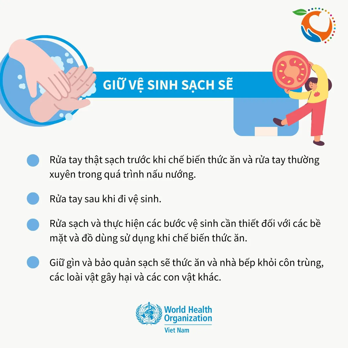 Infographic: 5 ch&igrave;a kh&oacute;a quan trọng để đảm bảo an to&agrave;n thực phẩm- Ảnh 2.
