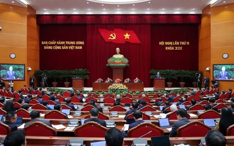 Tổng Bí thư Tô Lâm chủ trì, phát biểu khai mạc Hội nghị Trung ương 15 - Ảnh: VGP