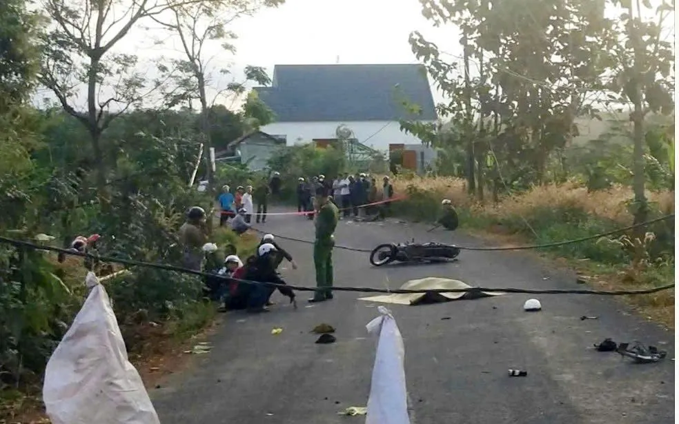 Hiện trường anh Y.R, (SN 1991) xảy ra vụ tai nạn.