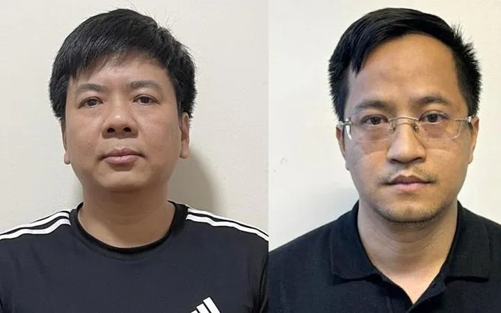 Bị can Nguyễn Ngọc Thủy và Đặng Văn Hiển. (Nguồn: Bộ Công an)