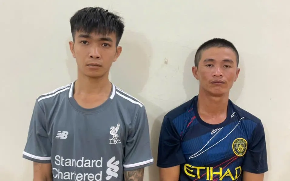 Các bị can Nguyễn Minh Cường và Trần Vũ Linh.