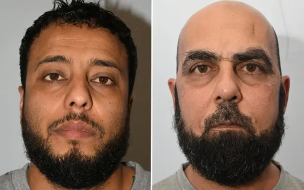 Amar Hussein (trái) và Walid Saadaoui (phải) bị kết tội chuẩn bị các hành vi khủng bố. (Ảnh: GMP/PA)