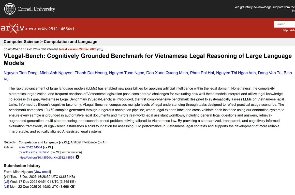 X&aacute;c lập vị thế ti&ecirc;n phong LLM AI ph&aacute;p l&yacute; tiếng Việt  - Ảnh 1.