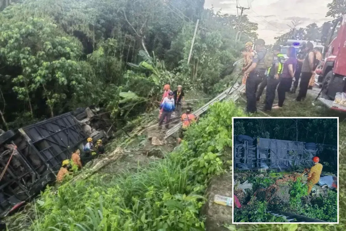 Xe bus lao xuống vực s&acirc;u tại Philippines, &iacute;t nhất 6 người thiệt mạng- Ảnh 1.