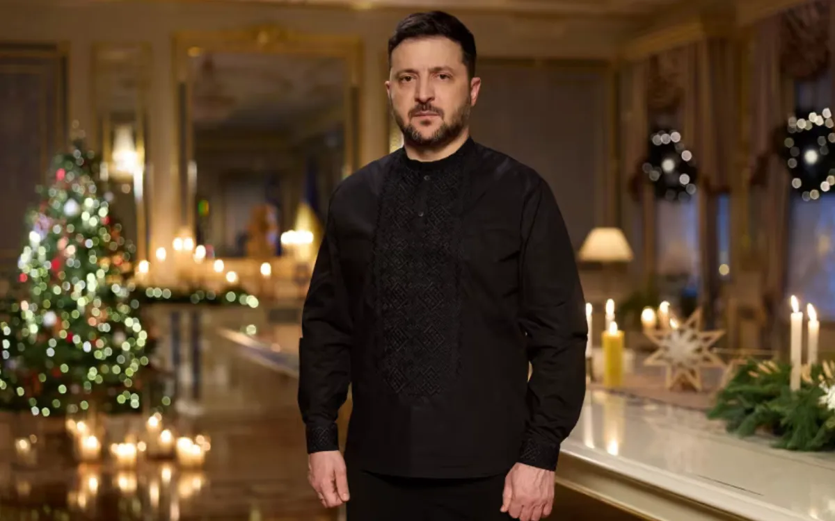 Tổng thống Zelensky gửi lời chúc mừng đến toàn thể người dân Ukraine trong đêm Giáng sinh, ngày 24/12/2025 (Ảnh: AP)