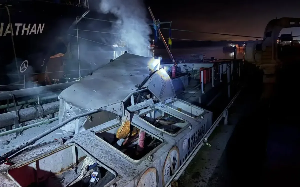 Hậu quả của vụ tấn công bằng máy bay không người lái của Nga vào cơ sở hạ tầng cảng Odesa, ngày 26/12/2025 (Ảnh: Oleksii Kuleba Telegram)