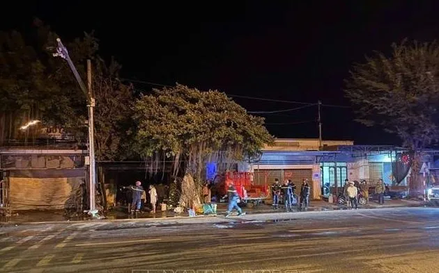 Hiện trường vụ cháy.

