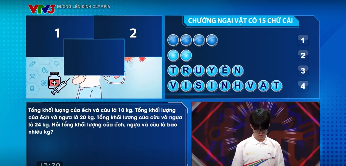 Chướng ngại vật 15 chữ c&aacute;i "l&agrave;m kh&oacute;" c&aacute;c th&iacute; sinh Đường l&ecirc;n đỉnh Olympia - Ảnh 1.