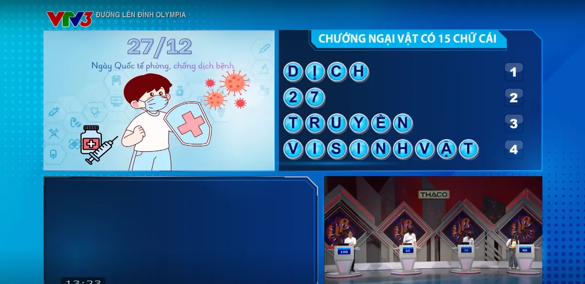 Chướng ngại vật 15 chữ c&aacute;i "l&agrave;m kh&oacute;" c&aacute;c th&iacute; sinh Đường l&ecirc;n đỉnh Olympia - Ảnh 2.