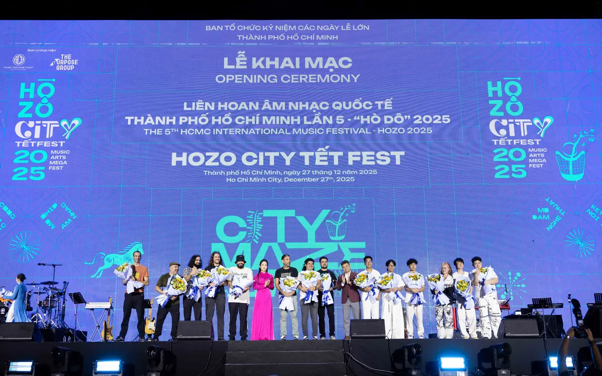 Hozo City Tết Fest 2025 khai mạc tối 27/12/2025 tại Công viên Bờ sông Sài Gòn, diễn ra liên tục trong 5 ngày và khép lại bằng đêm Countdown 31/12. 