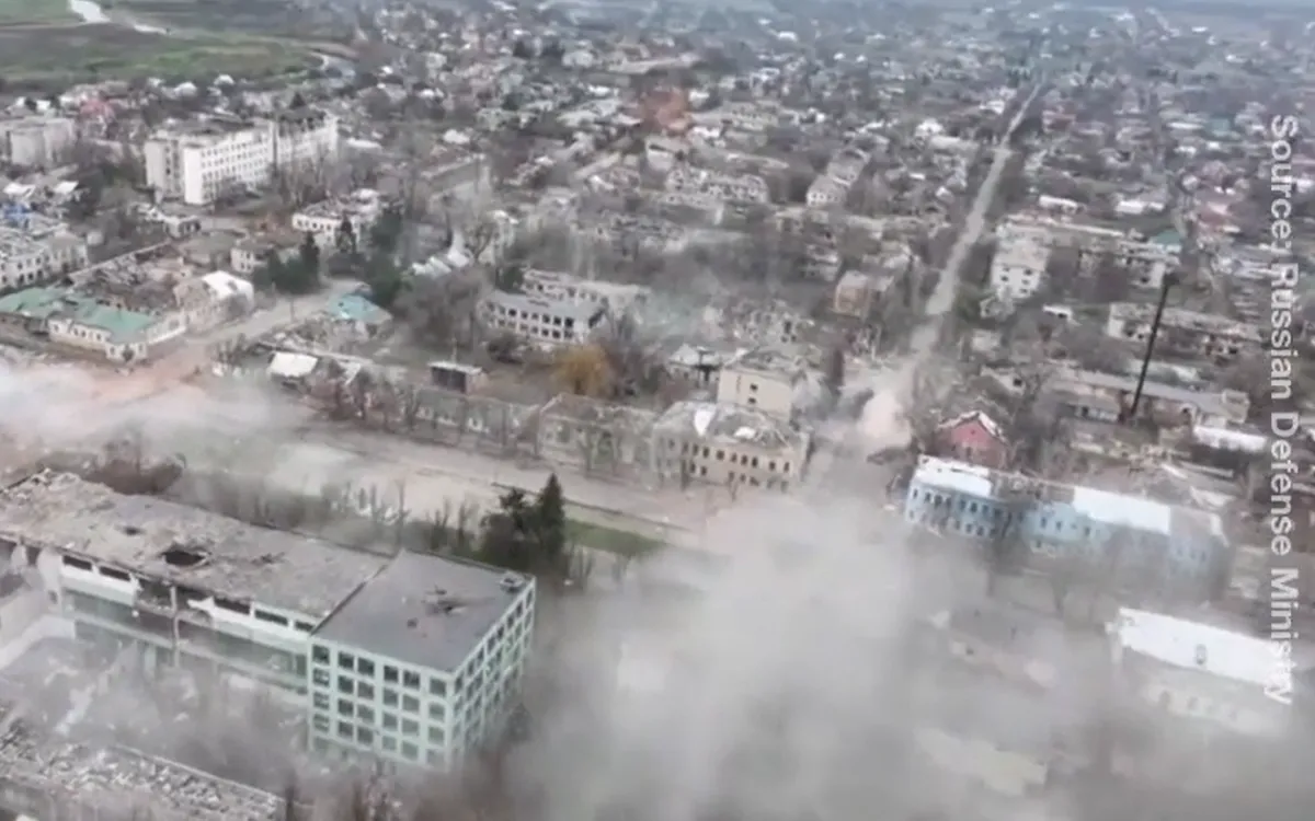 Bộ Quốc phòng Nga tuyên bố kiểm soát thị trấn Gulaypole (Ảnh chụp màn hình - nguồn: Bộ Quốc phòng Nga)