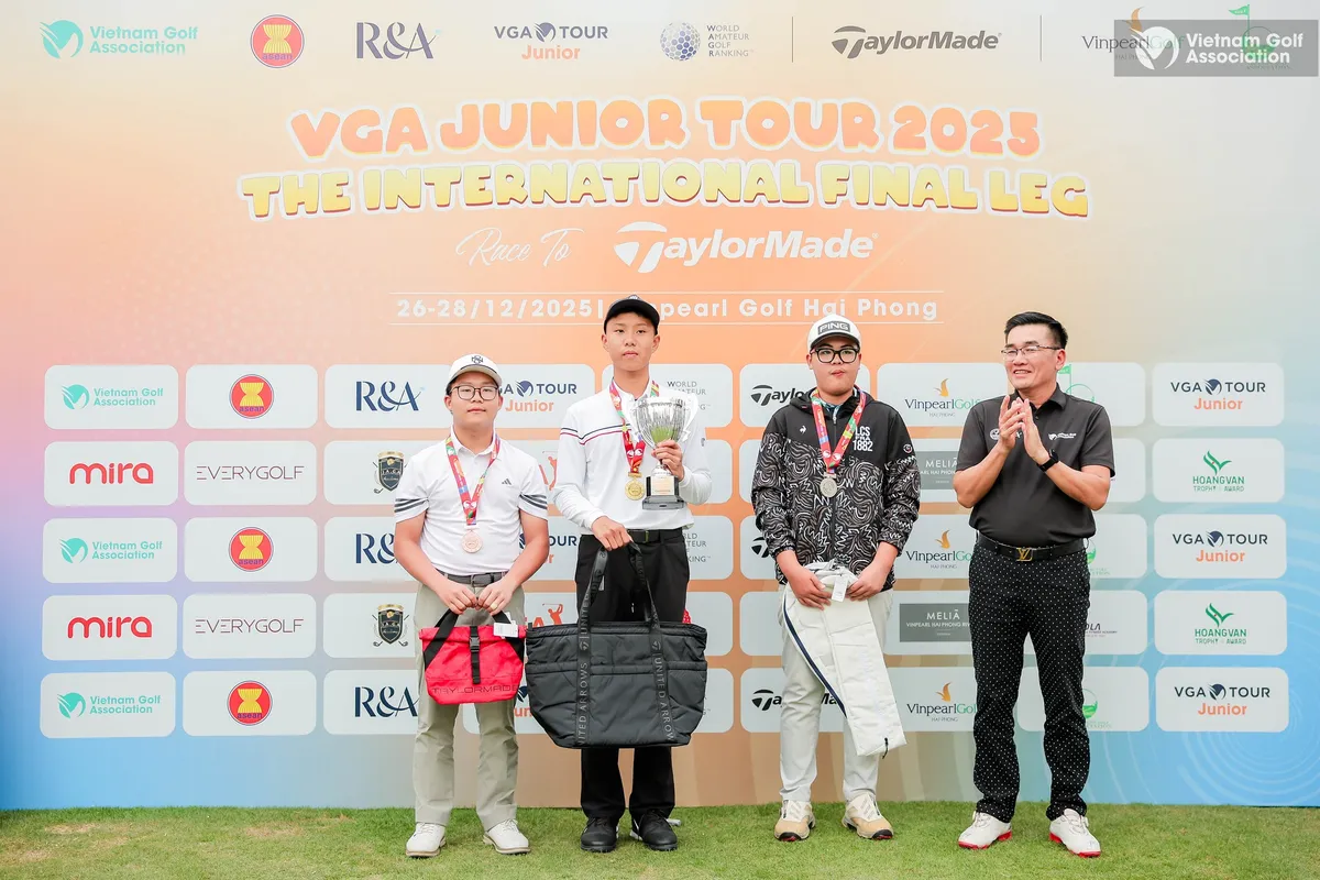 Kim Min Jun lập kỷ lục vô địch chặng cuối VGA Junior Tour 2025- Ảnh 1.