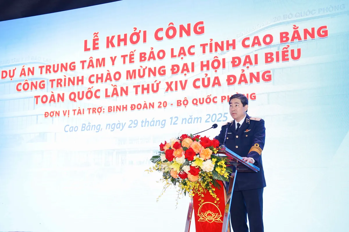 Đại tướng Phan Văn Giang dự khởi c&ocirc;ng x&acirc;y dựng Trung t&acirc;m Y tế Bảo Lạc, Cao Bằng - Ảnh 2.