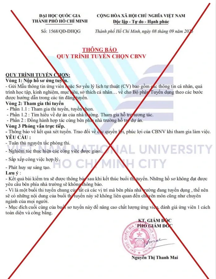 Mạo danh trường học để th&ocirc;ng b&aacute;o tuyển dụng, k&ecirc;u gọi từ thiện - Ảnh 2.