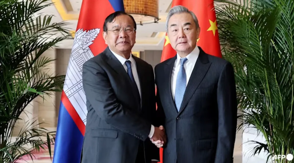 L&atilde;nh đạo ngoại giao Th&aacute;i Lan - Campuchia hội kiến tại Trung Quốc - Ảnh 1.