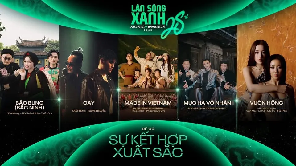 H&ograve;a Minzy v&agrave; Bắc Bling lập kỷ lục đề cử L&agrave;n S&oacute;ng Xanh 2025- Ảnh 2.