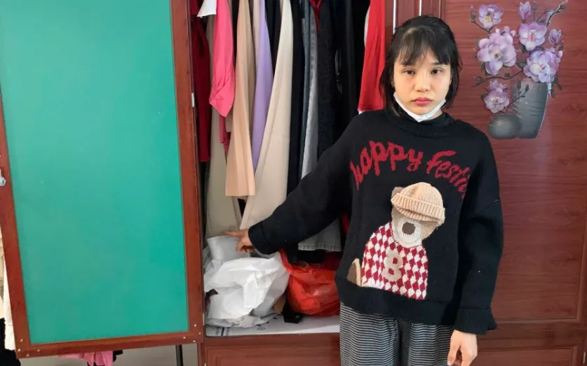 Đối tượng Nguyễn Thị Thanh Hương chỉ nơi thực hiện hành vi trộm cắp.