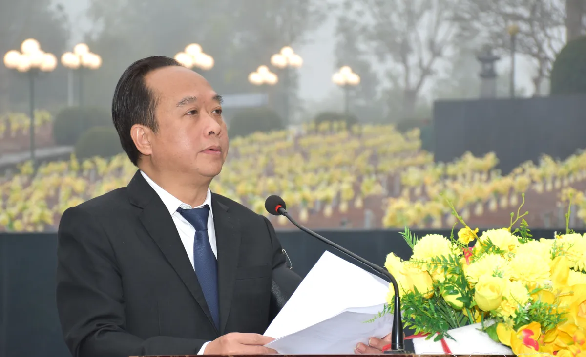 Điện Bi&ecirc;n: Truy điệu, an t&aacute;ng 10 h&agrave;i cốt liệt sĩ hy sinh tại L&agrave;o - Ảnh 2.