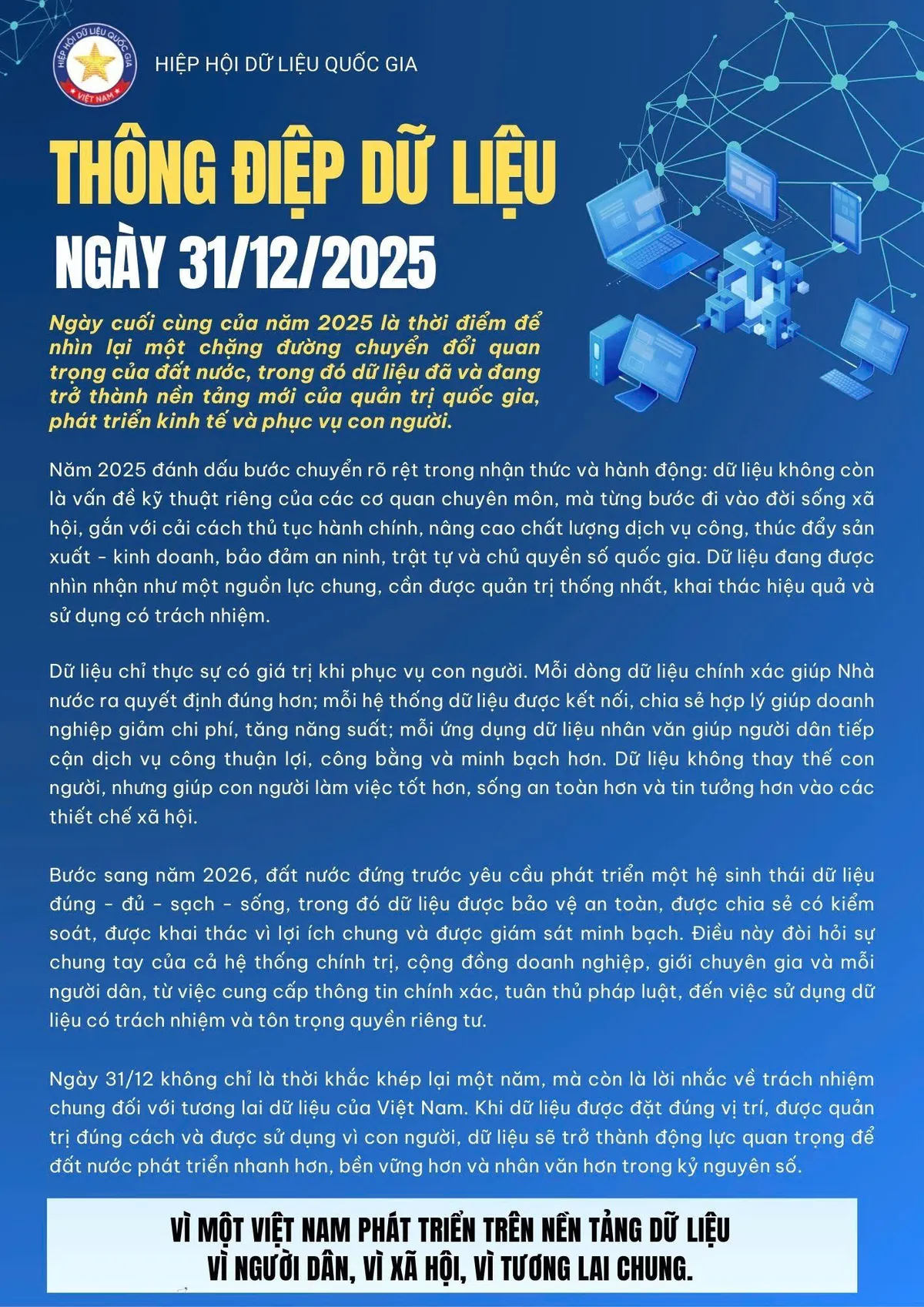 V&igrave; một Việt Nam ph&aacute;t triển tr&ecirc;n nền tảng dữ liệu chung - Ảnh 1.