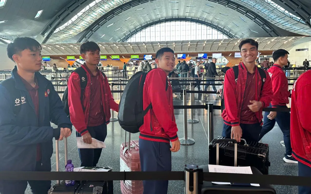 U23 Việt Nam đã có mặt tại Saudi Arabia để sẵn sàng bước vào tranh tài tại VCK U23 châu Á diễn ra từ ngày 6/1/2026. (Ảnh: VFF)