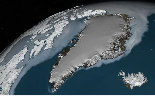 Đảo Greenland (Ảnh: NASA)