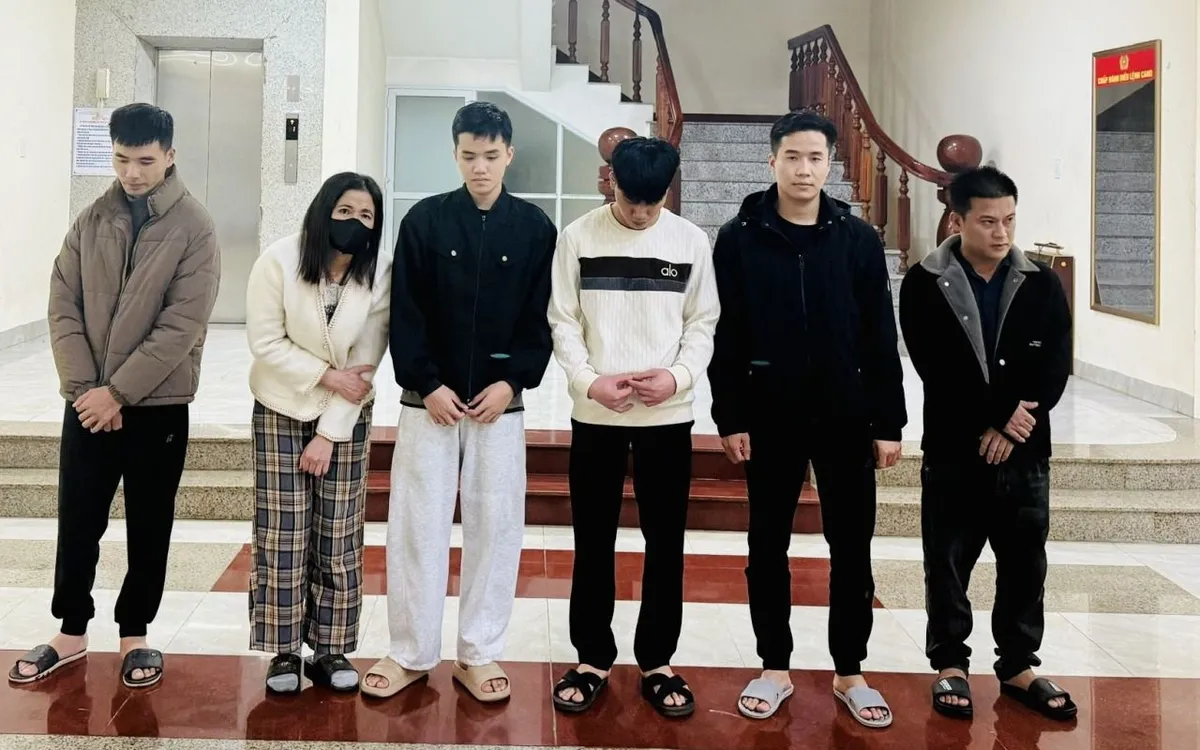 Các đối tượng tại cơ quan Công an