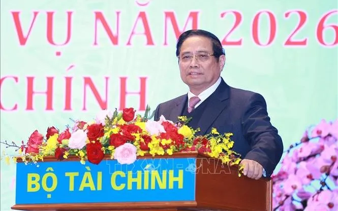 Thủ tướng Phạm Minh Chính phát biểu chỉ đạo. Ảnh: Dương Giang/TTXVN