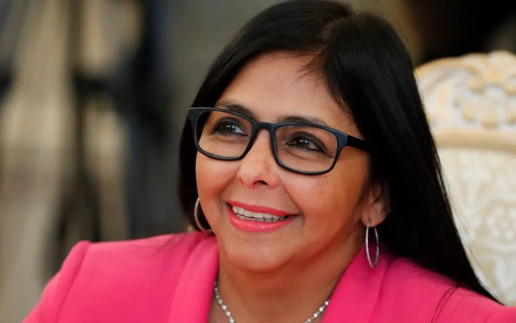 Bà Delcy Rodríguez, khi còn giữ cương vị Phó Tổng thống Venezuela, tham dự cuộc gặp với Ngoại trưởng Nga tại Moscow ngày 1/3/2019. (Ảnh: AP)