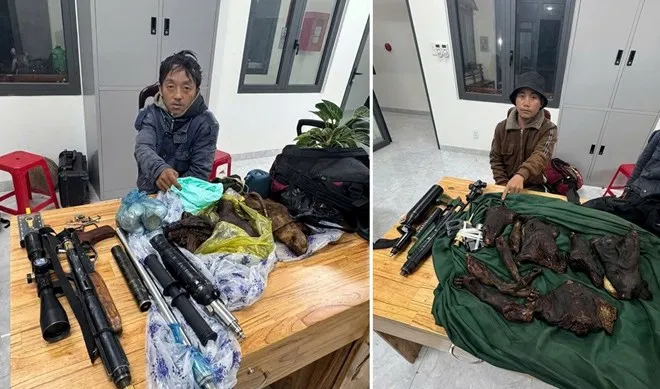 Bắt giữ 2 người d&ugrave;ng s&uacute;ng n&eacute;n kh&iacute; săn th&uacute; ở L&acirc;m Đồng- Ảnh 2.