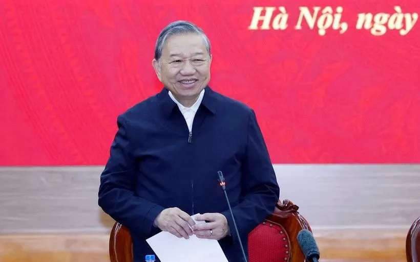 Tổng Bí thư Tô Lâm phát biểu chỉ đạo. Ảnh: TTXVN