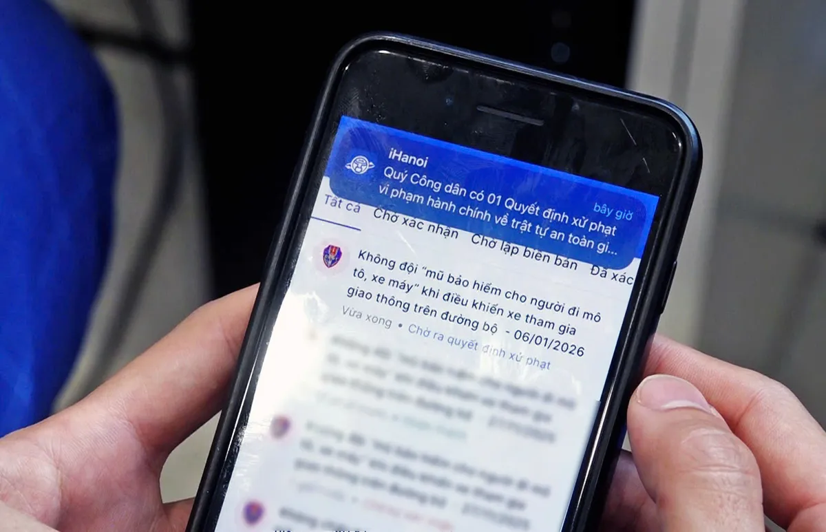 H&agrave; Nội, người d&acirc;n c&oacute; thể theo d&otilde;i th&ocirc;ng tin v&agrave; thực hiện xử phạt vi phạm TTATGT qua ứng dụng iHanoi - Ảnh 4.