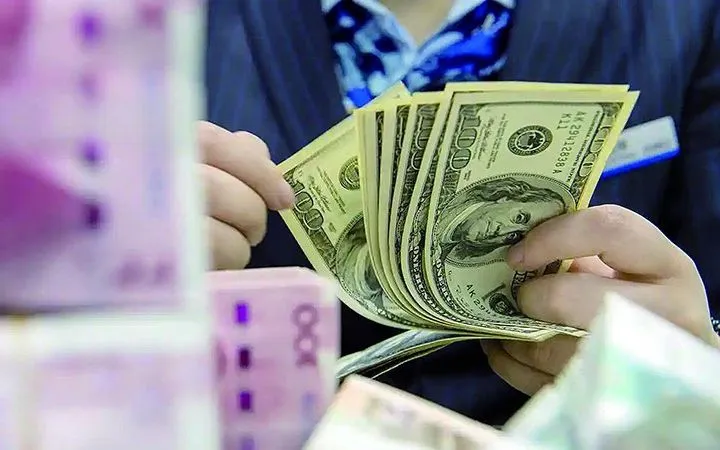Nhân viên ngân hàng đang kiểm đếm USD. (Ảnh: Tân Hoa xã)