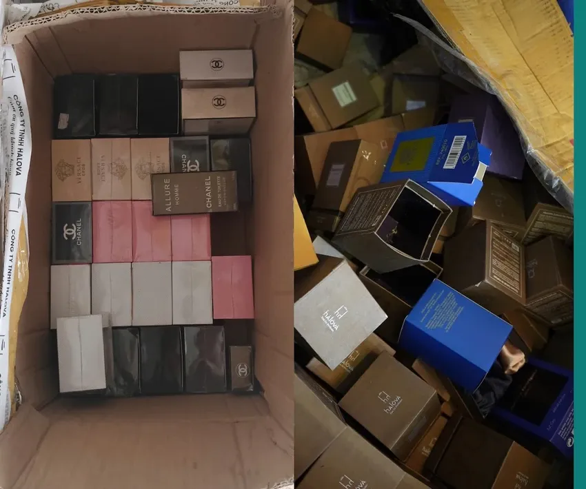 Vợ chồng gi&aacute;m đốc một c&ocirc;ng ty ở Cần Thơ sản xuất h&agrave;ng ngh&igrave;n chai nước hoa giả Dior, Chanel - Ảnh 3.